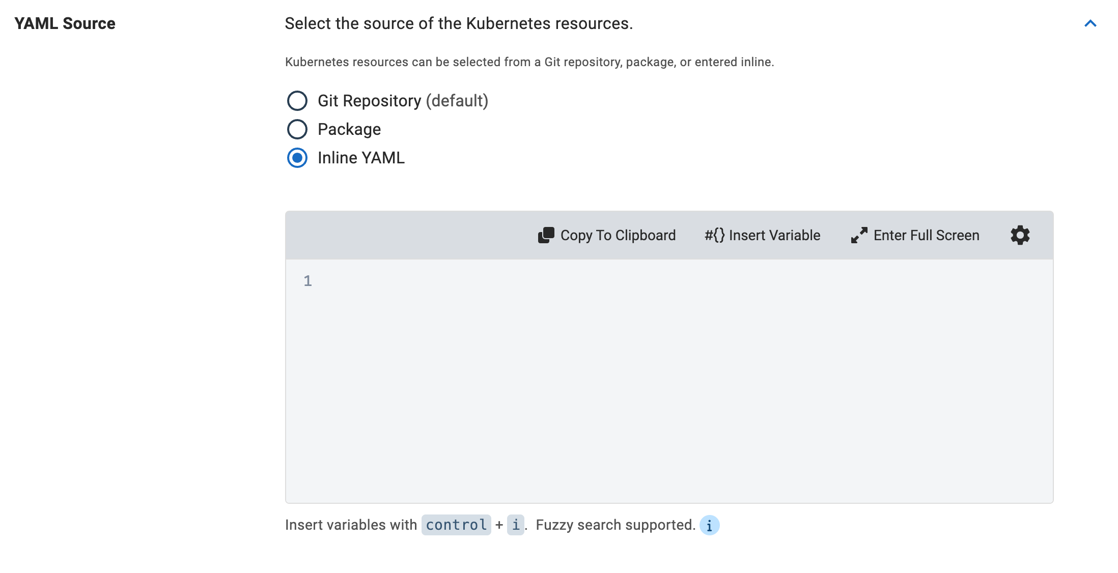 Deploy Kubernetes YAML with an Inline Script