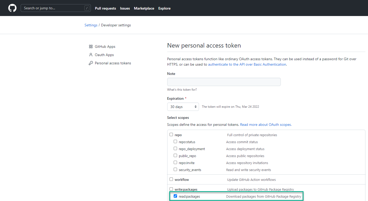 GitHub Personal Access Token