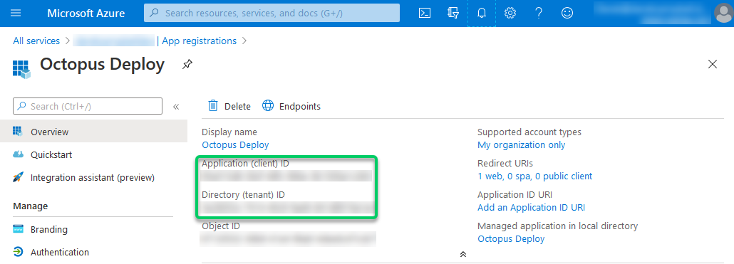 width=500 Getting the App registration
